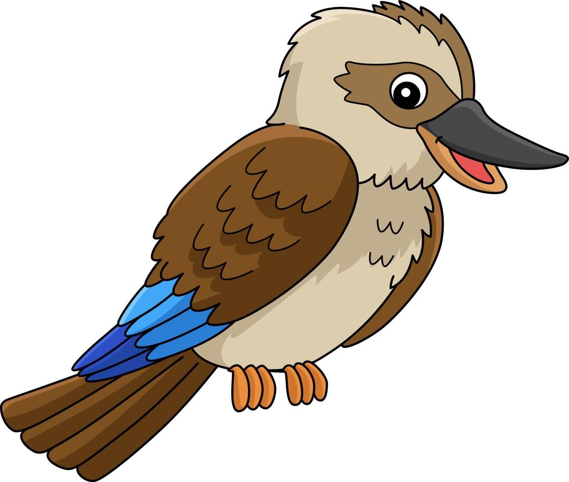 kookaburra animal dibujos animados color clipart vector