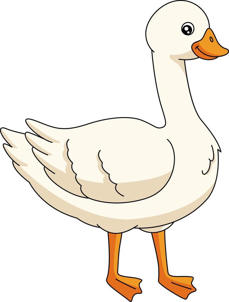 Goose Cartoon Colored Clipart Illustration vector