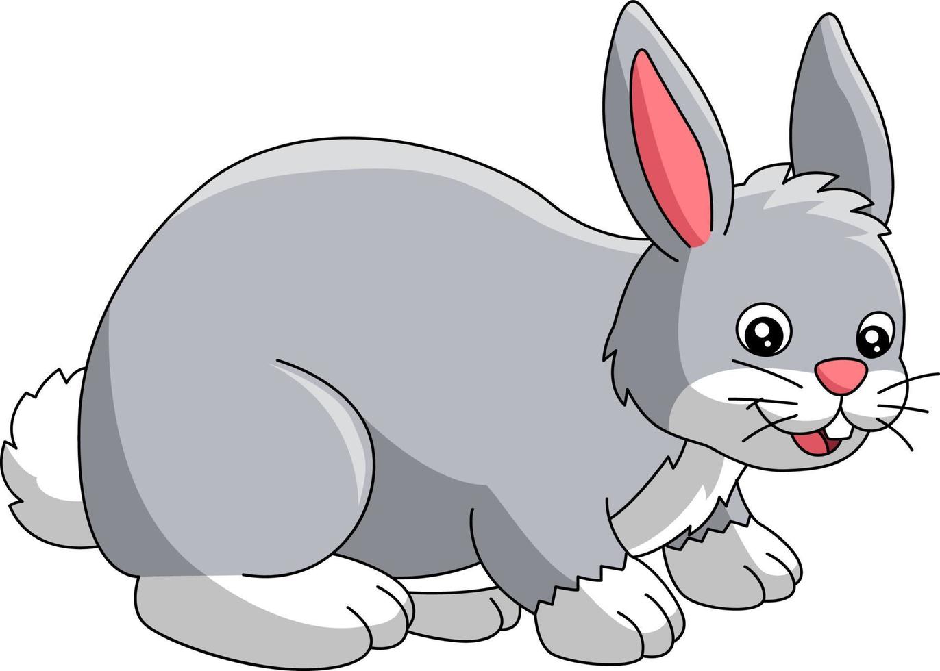 Rabbit Cartoon Colored Clipart Illustration vector