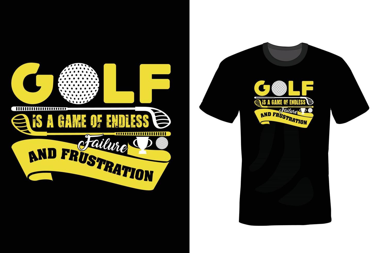diseño de camiseta de golf, vintage, tipografía vector