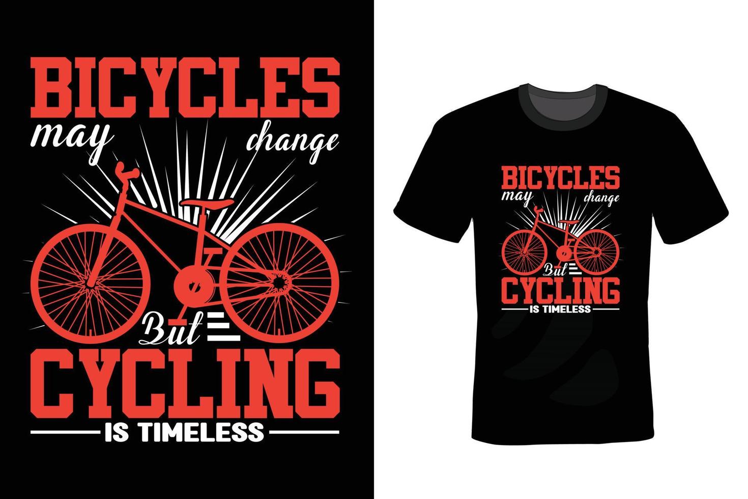 diseño de camiseta de bicicleta, vintage, tipografía vector