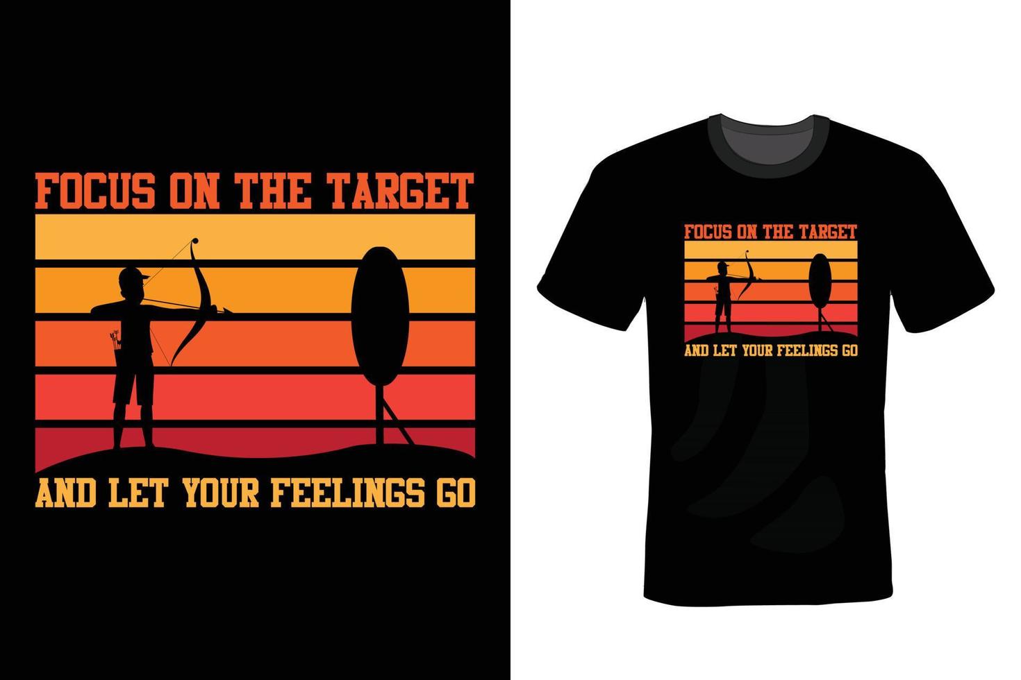 Archery T shirt design, vintage, typography vector