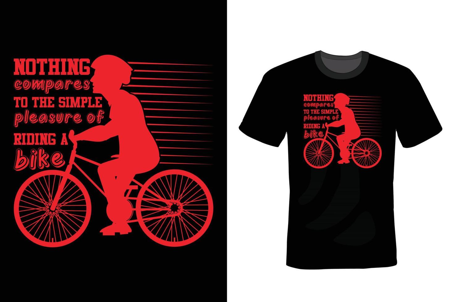 diseño de camiseta de bicicleta, vintage, tipografía vector