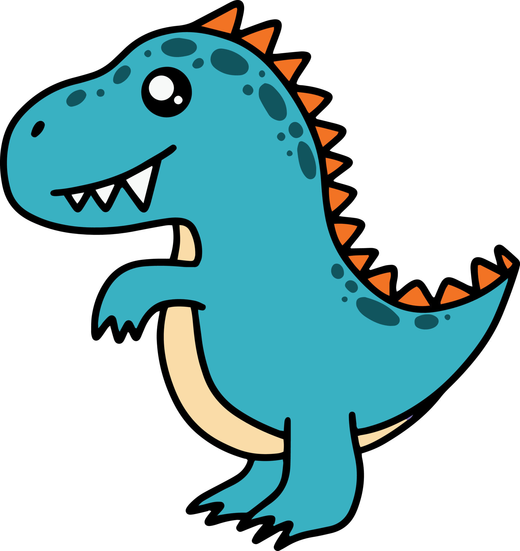 Dinosaur cartoon drawing, vector illustration 7528675 Vector Art at