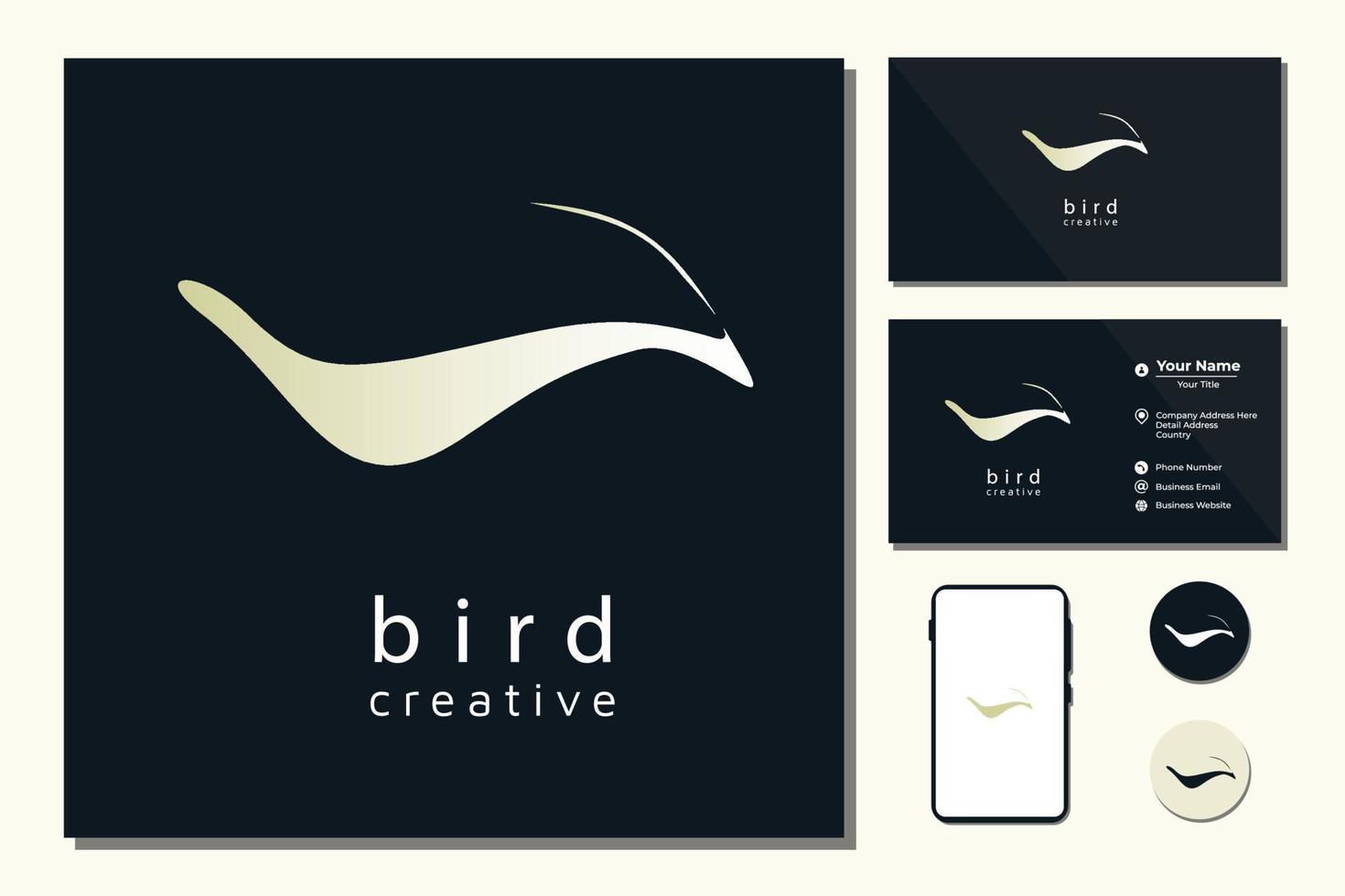 pájaros minimalistas para la inspiración del logotipo de la comunidad vector