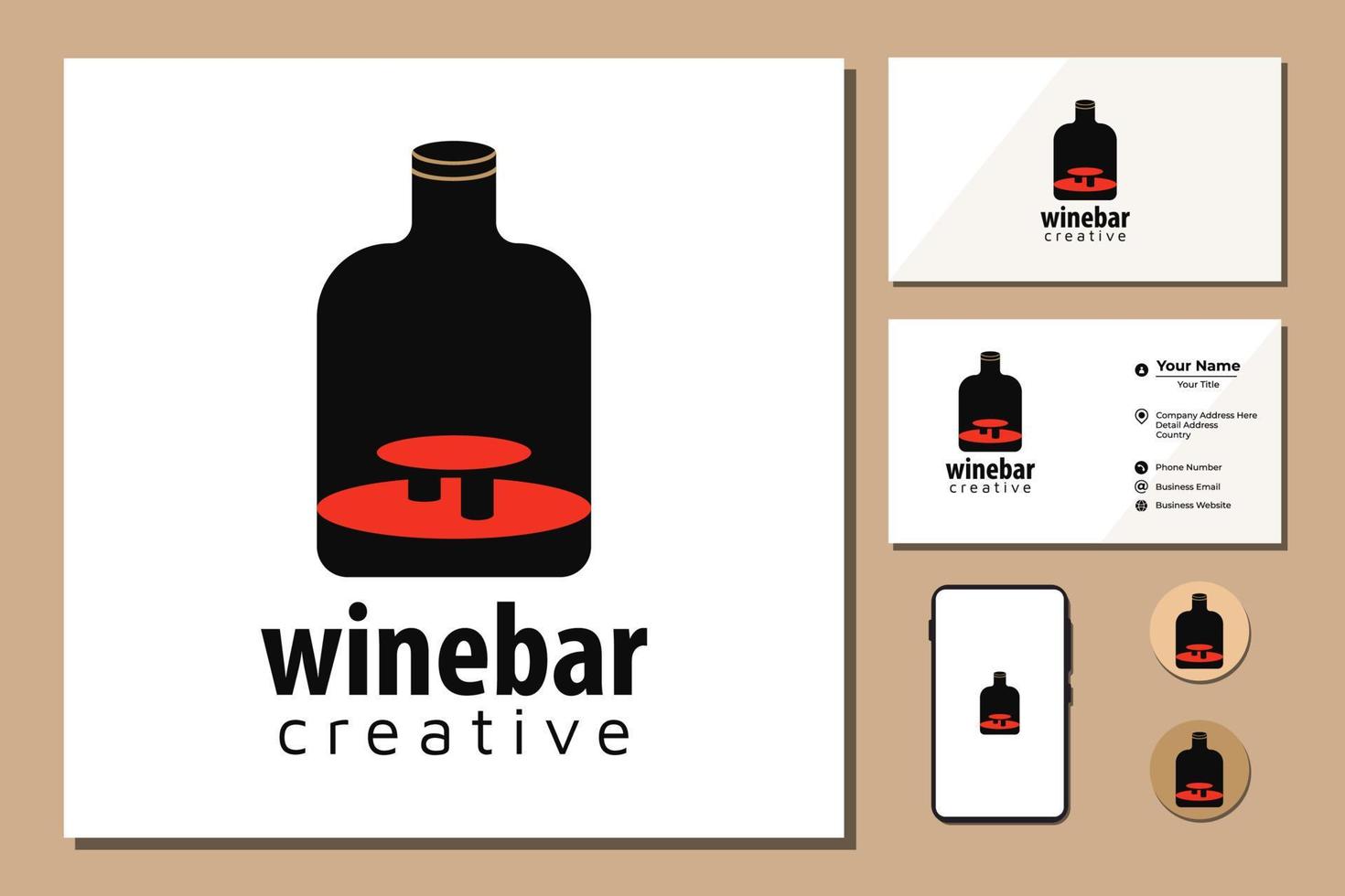 etiqueta para restaurante de diseño de menú o cafetería, botella de vino con mesa y sillas vector