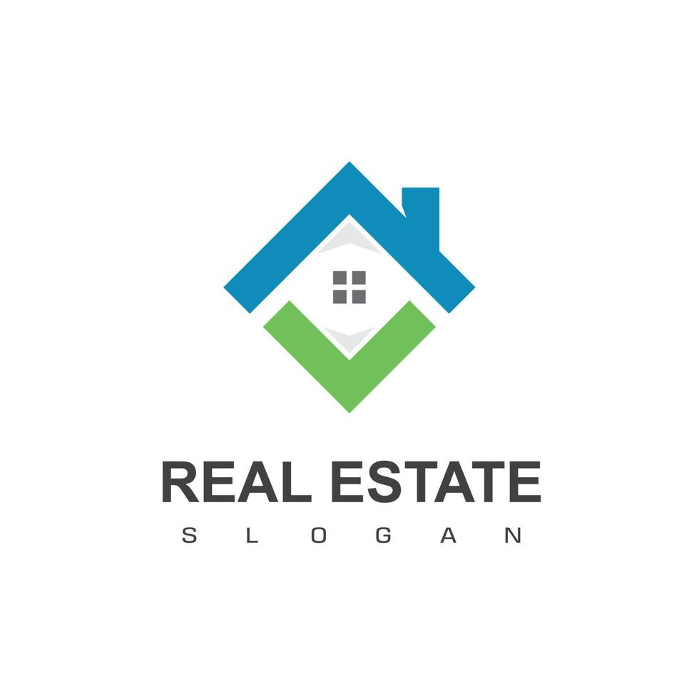 plantilla de diseño de logotipo inmobiliario. vector del logotipo de techado.