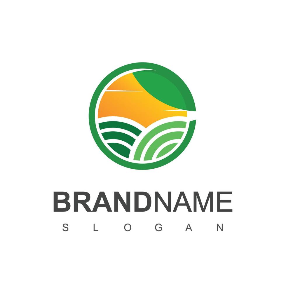 plantilla de diseño de logotipo de granja vector
