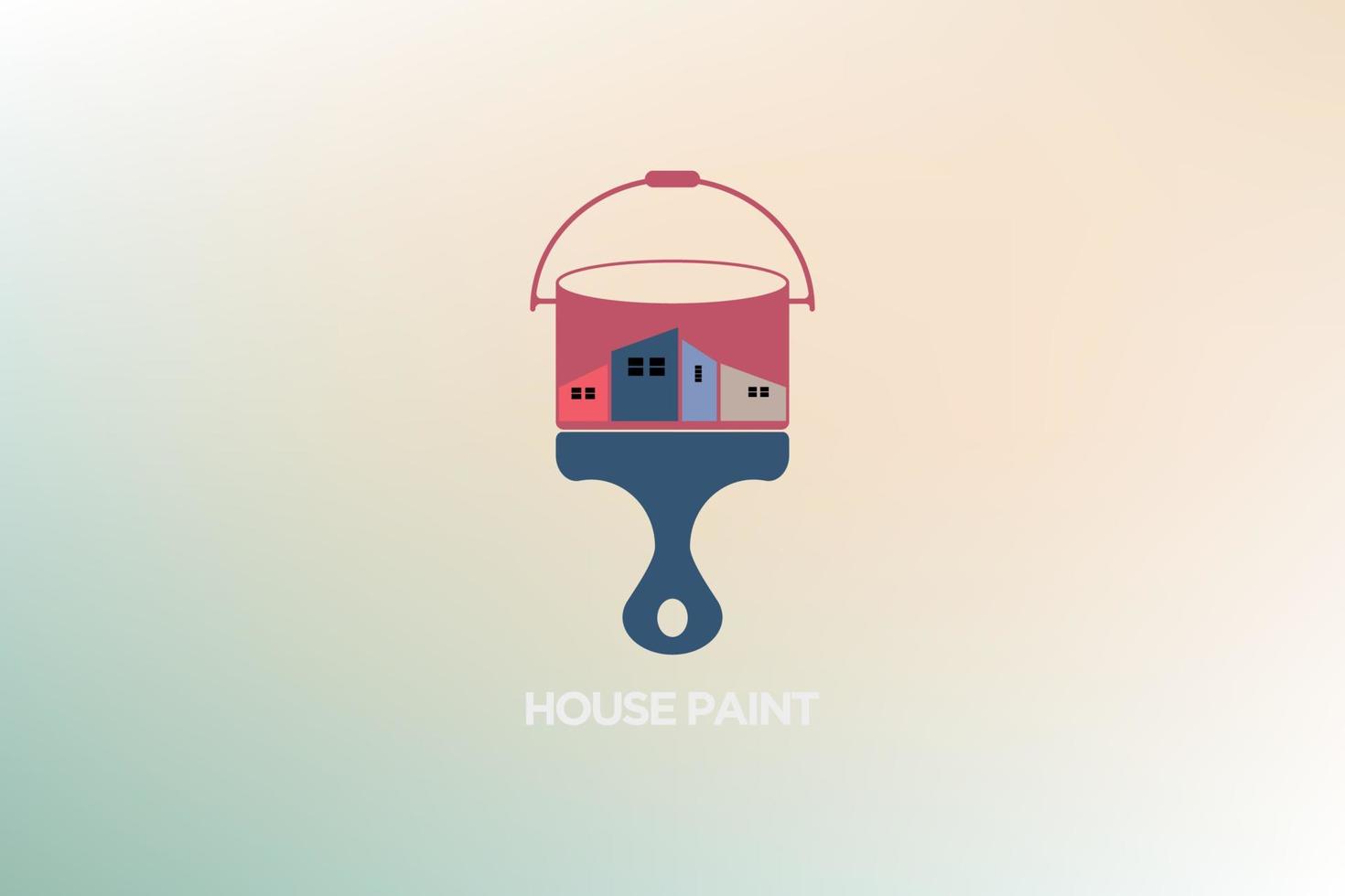 logotipo de pintura, identidad de la empresa de decoración del hogar, elección de pintores, pintura de casas, reparación, servicios de pintura vector