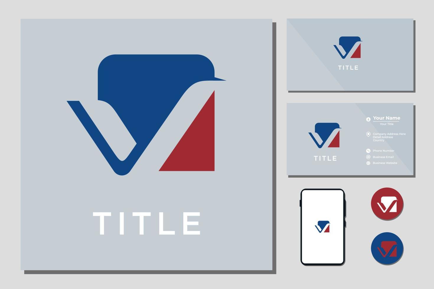 letra v para la inspiración del diseño del logotipo vector