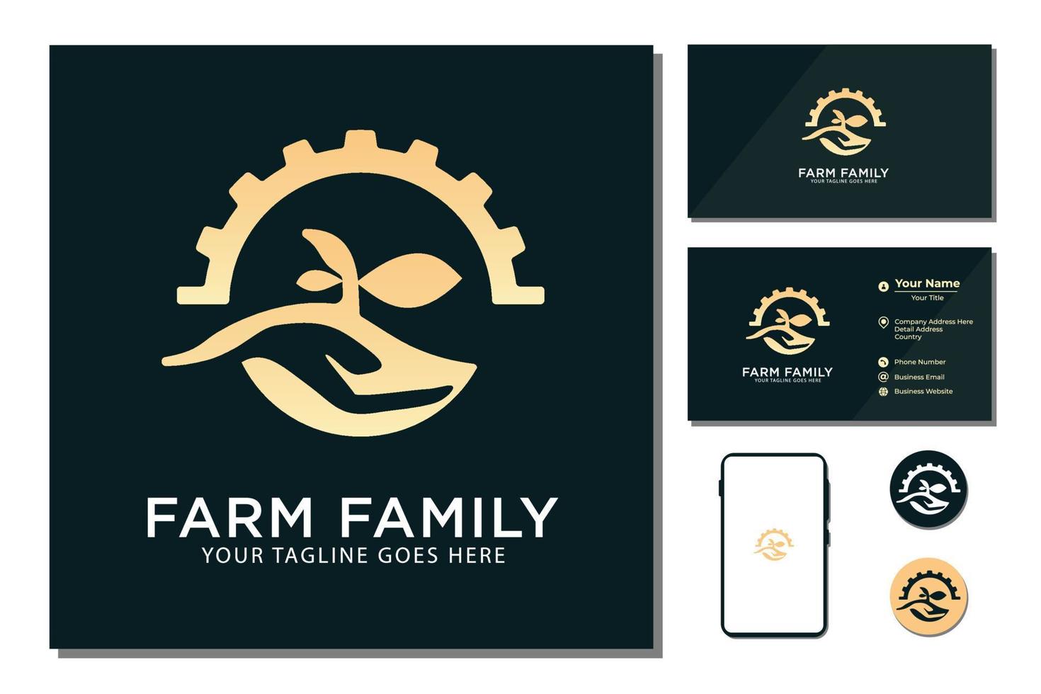 Simple silhouette of crops and agricultural machinery with a half circle vector