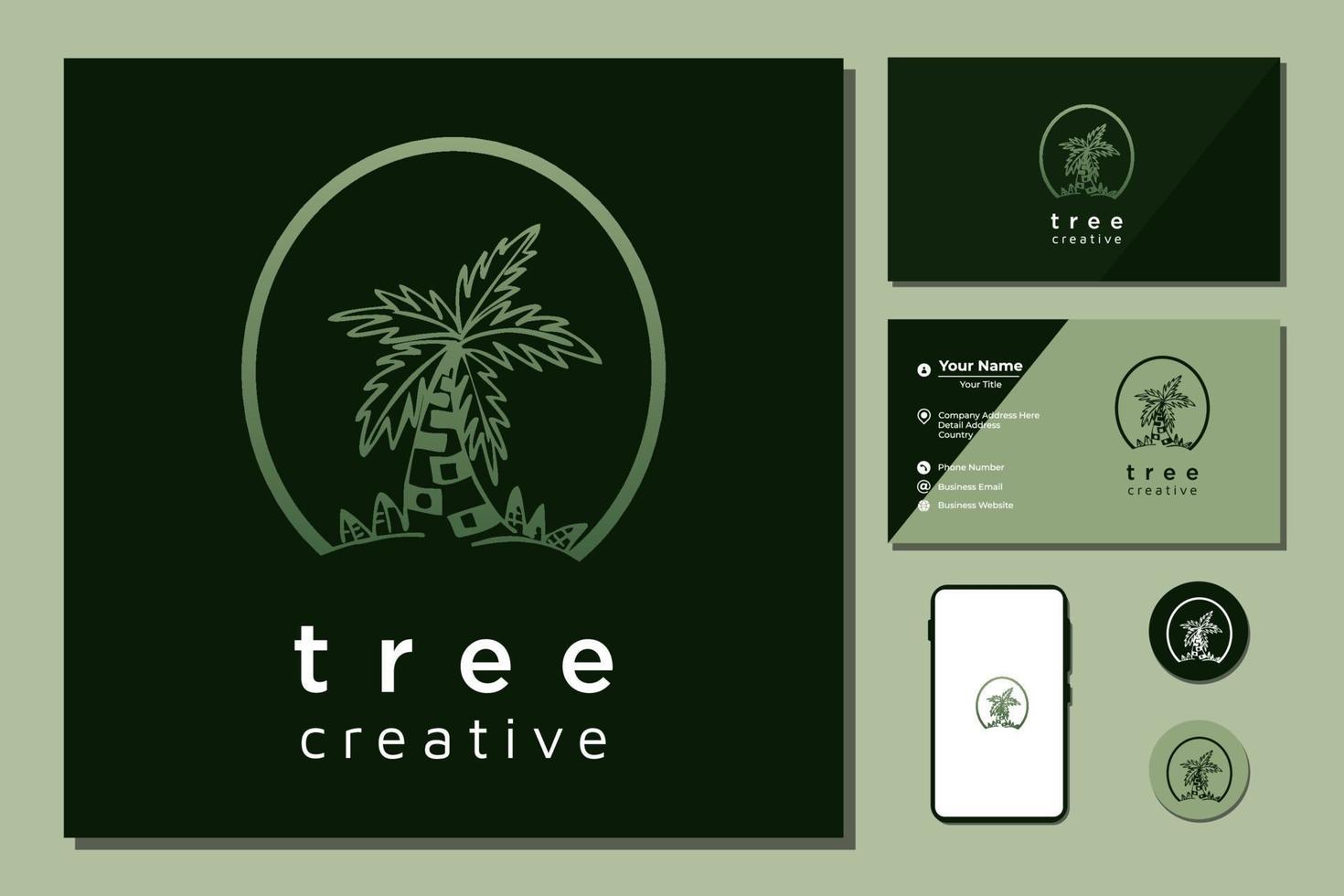 Single palm tree vector