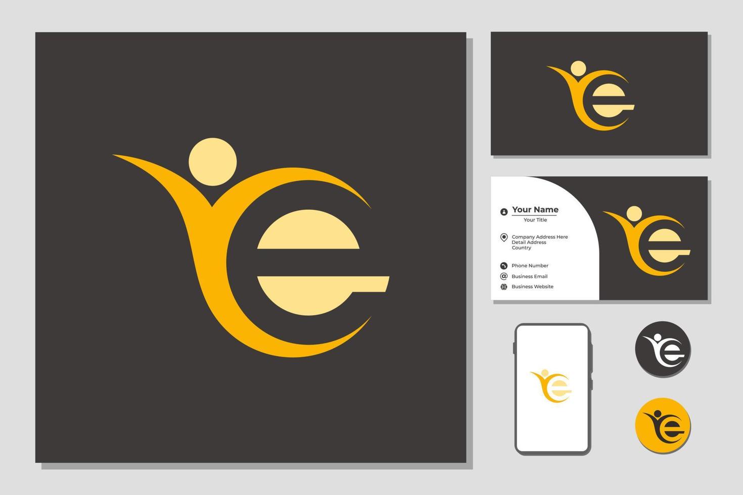Letter E for logo design inspiration vector