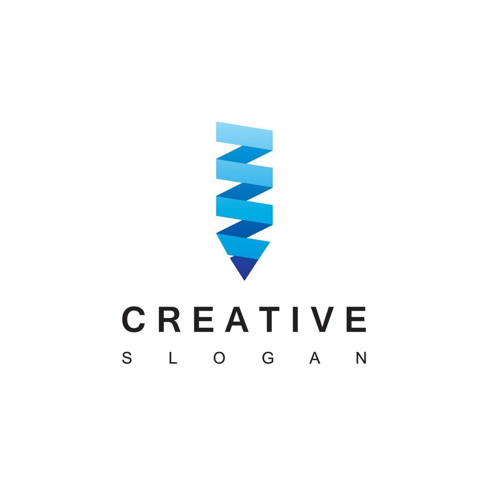 Creative Pencil Logo Design Template vector