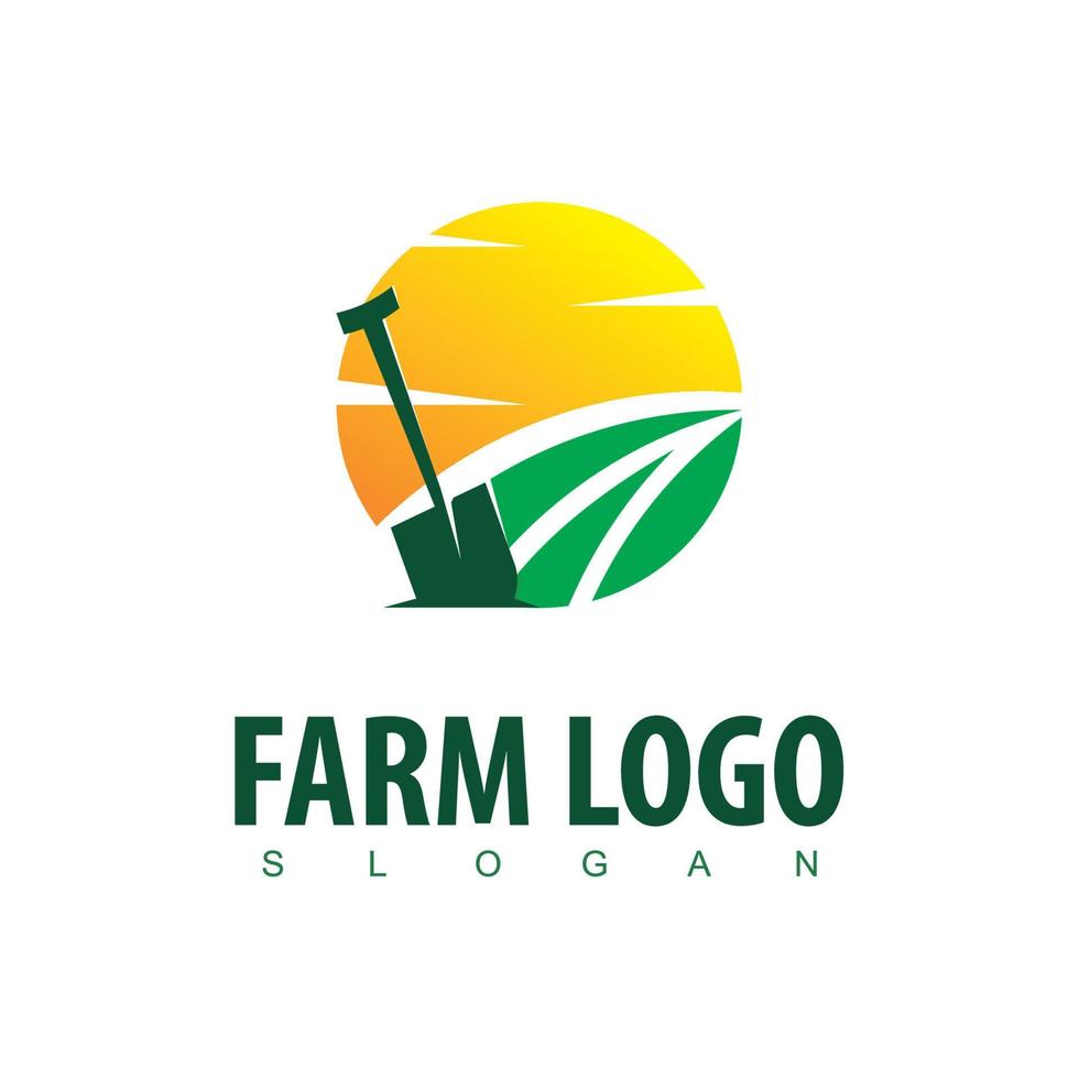 plantilla de diseño de logotipo de granja vector