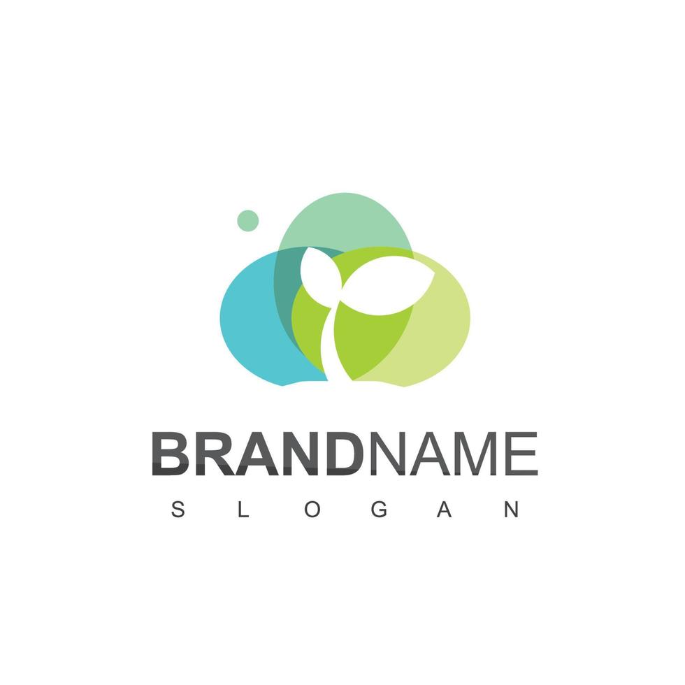 Plant Logo, Growing Company Symbol vector