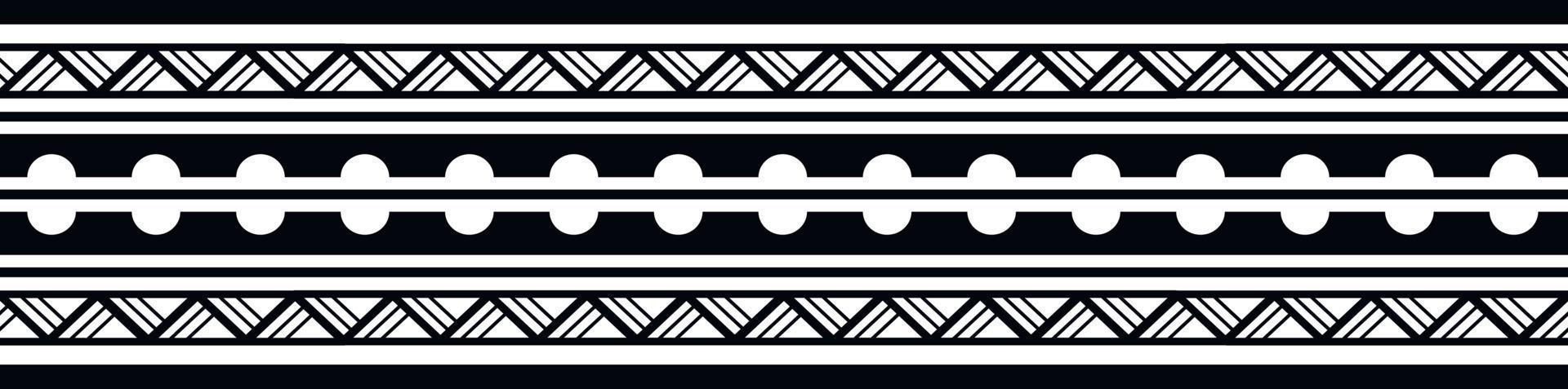 Maori Polynesian tattoo bracelet. Tribal sleeve seamless pattern vector. vector