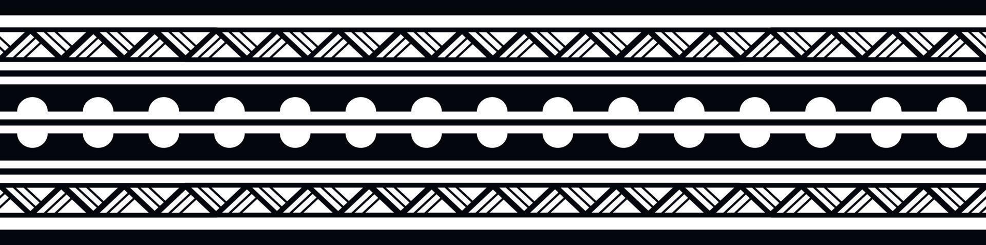 pulsera de tatuaje polinesio maorí. vector de patrones sin fisuras de manga tribal.