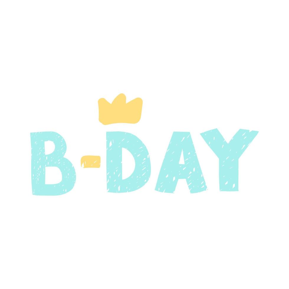 Birthday Textured Lettering isolated on white background vector