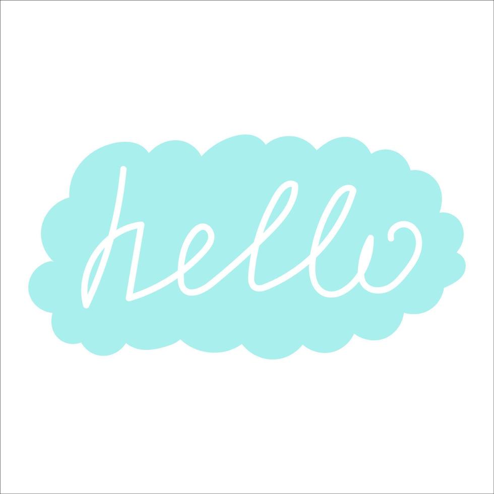 Vector colorful lettering isolated on white background - Hello
