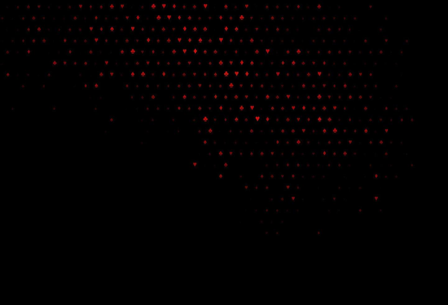 Dark orange vector texture with playing cards.