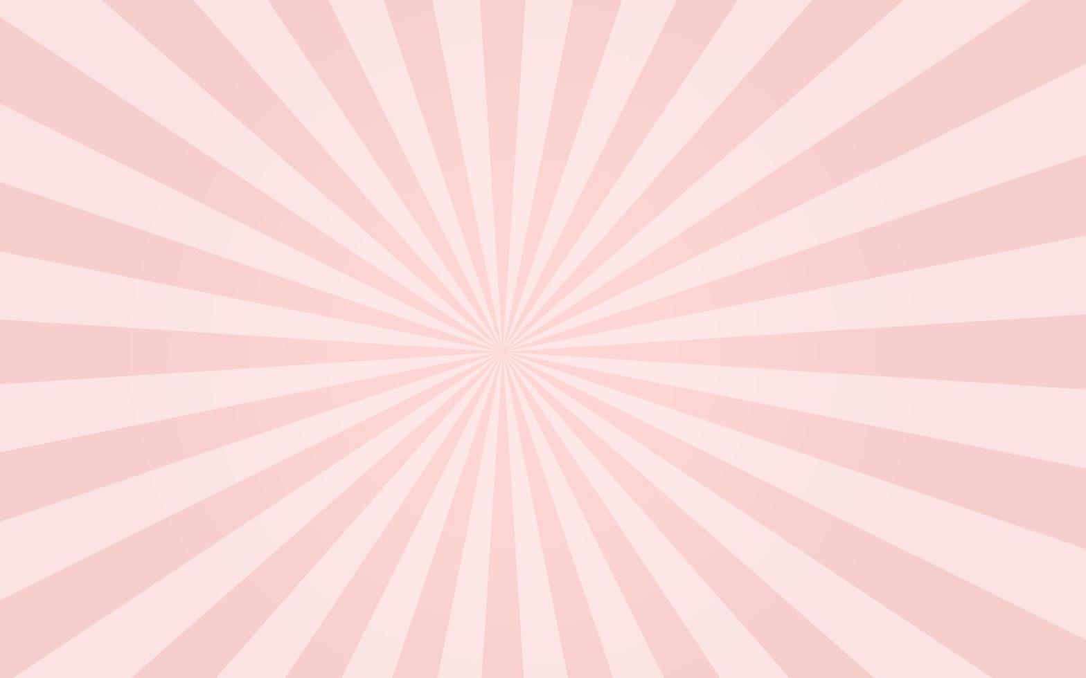 rayos de sol estilo retro vintage sobre fondo rosa, fondo de patrón de rayos de sol. rayos Ilustración de vector de banner cómico