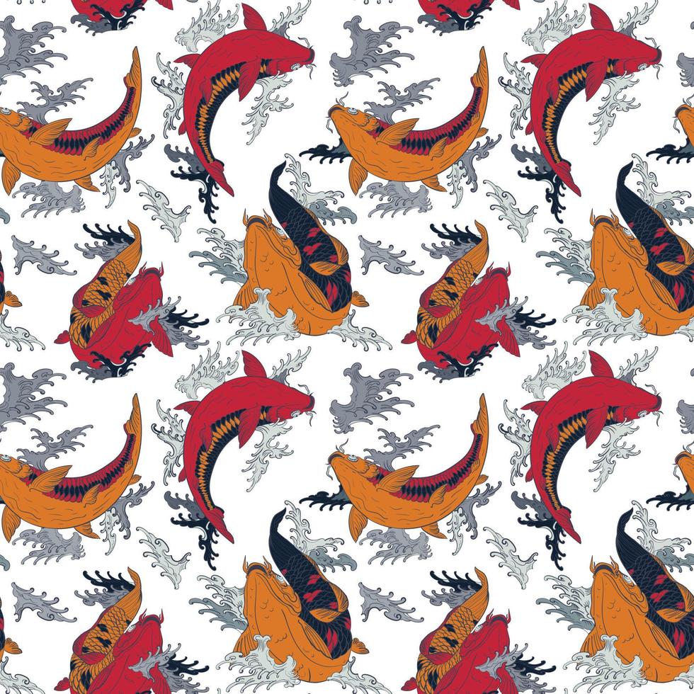 Koi Pattern Vector Art, Icons, and Graphics for Free Download