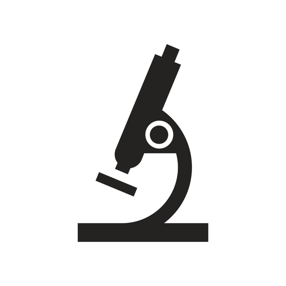 illustration of microscope icon, laboratory tool. vector