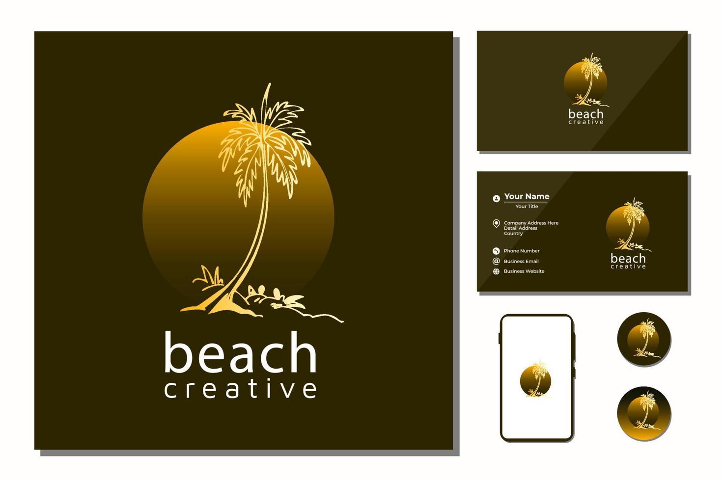 Coconut tree icon vector