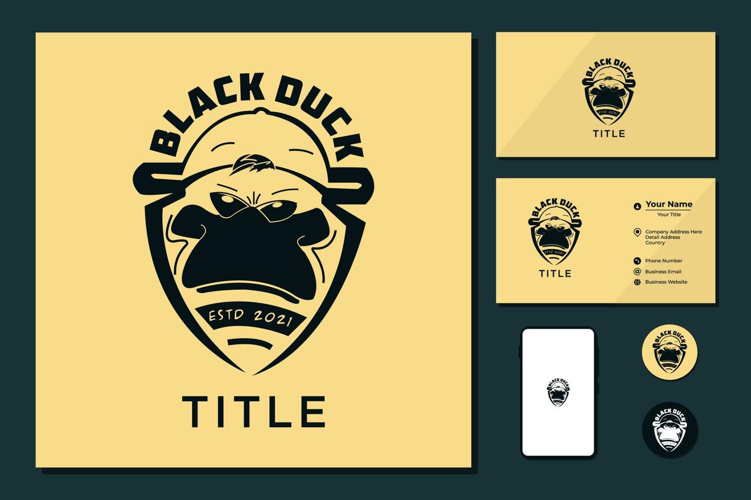 Duck Mascot For Your Team Logo Template vector