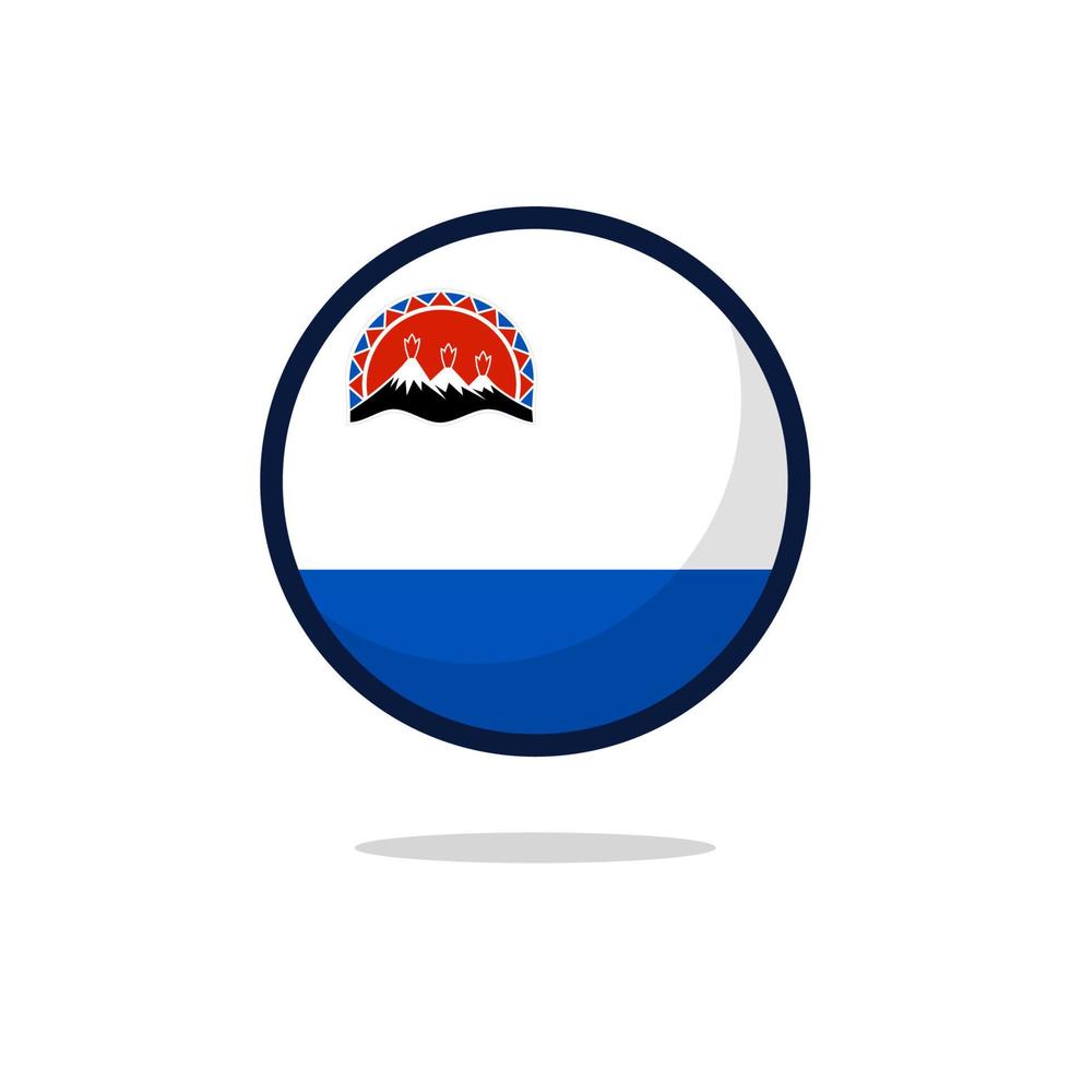 Kamchatka Krai Flag Icon vector