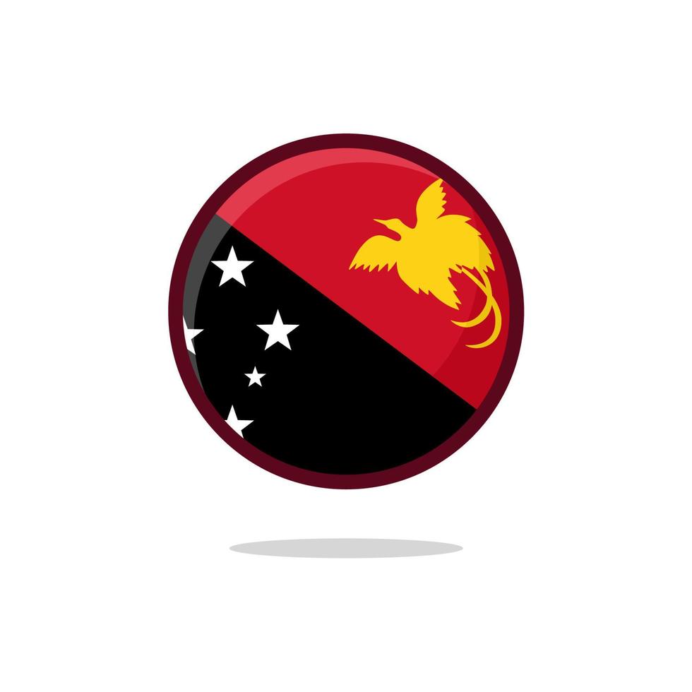 icono de la bandera de papúa nueva guinea vector