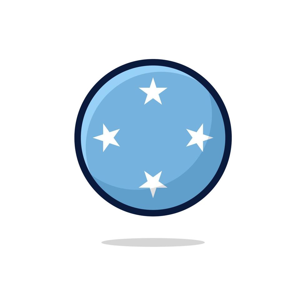 Micronesia Flag Icon vector