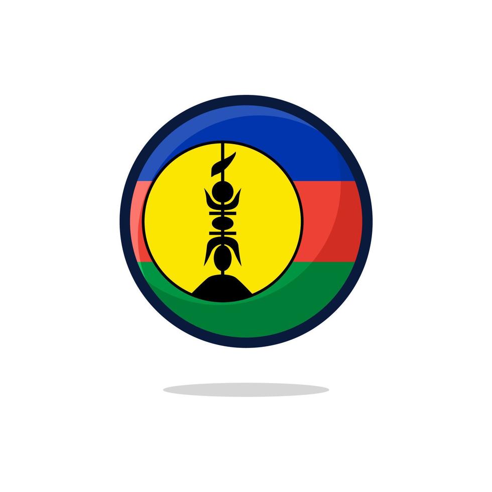 New Caledonia Flag Icon vector