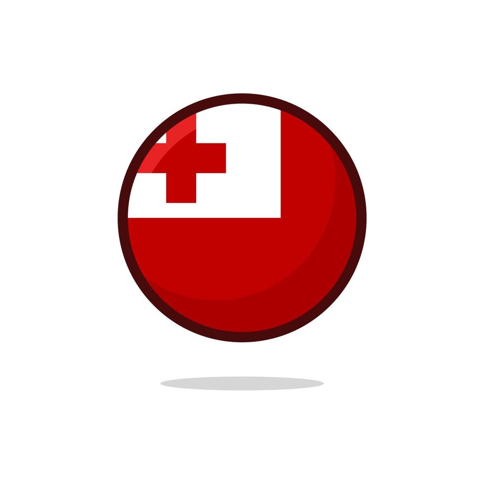 Tonga Flag Icon vector