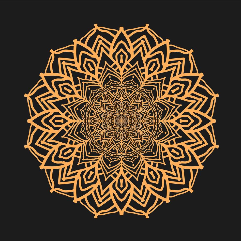 Fondo de mandala de lujo con decoración dorada. vector