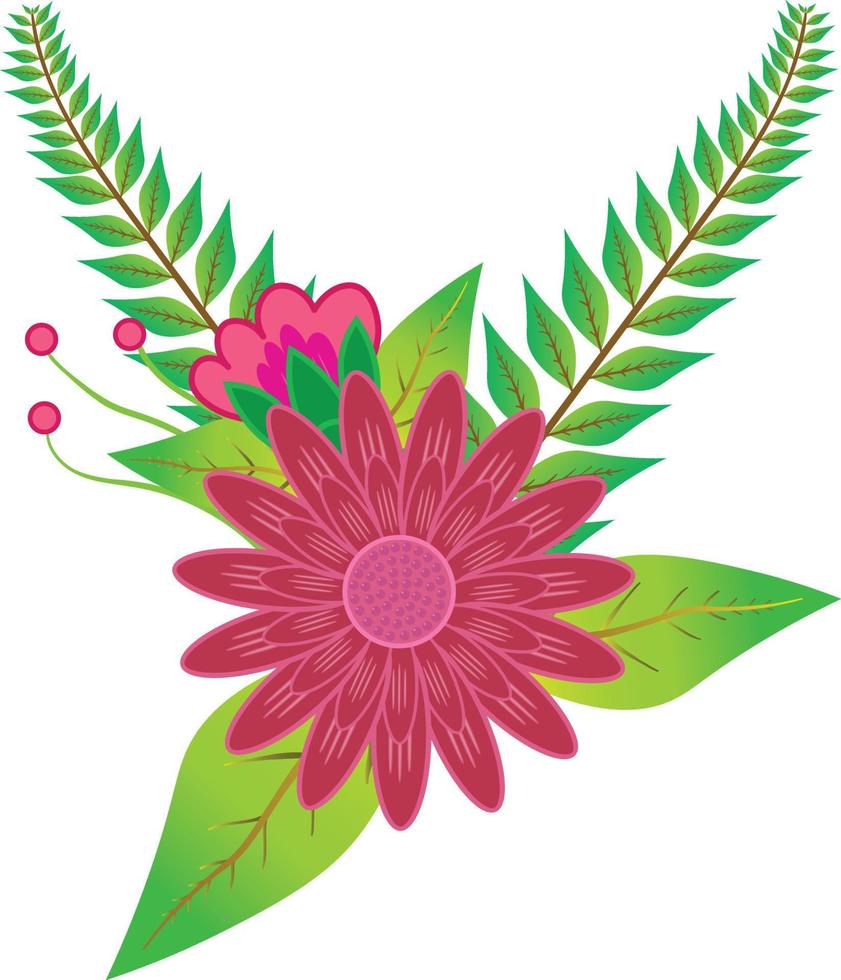 ilustración de vector de flor creativa