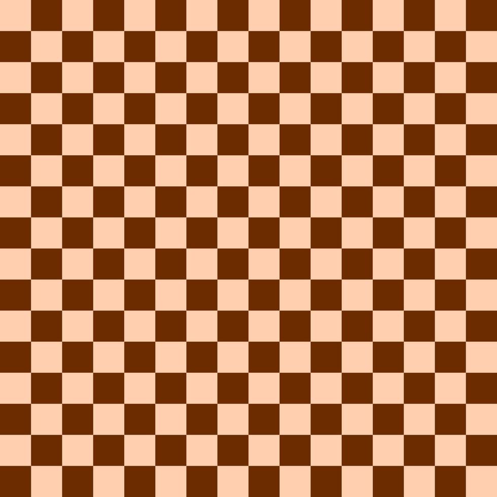 Checkered seamless brown and cream tone background. Tablecloth pattern.  Bed cover, curtain, kitchen, restaurant, dress, cowboy shirt, textile, fabric, paper, gift, present, printing. Vector design.