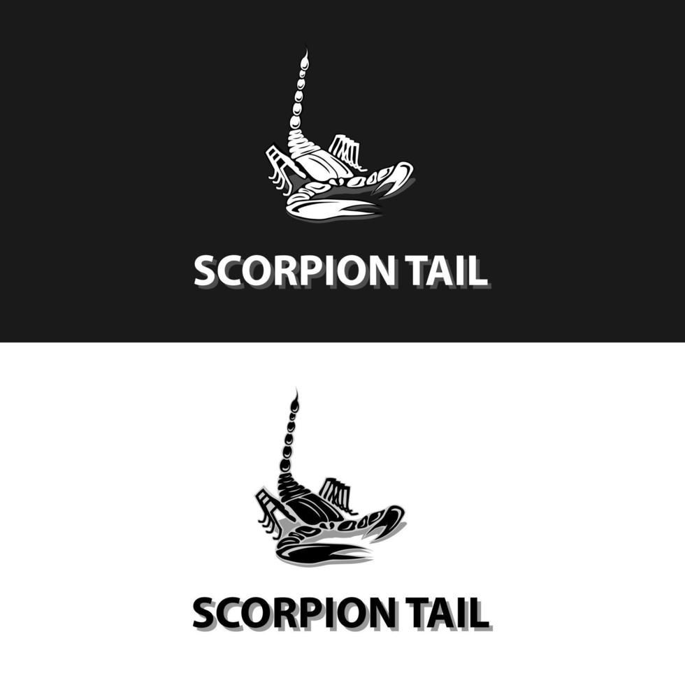 tail whip scorpion for retro vintage scorpio tattoo and logo design inspiration vector