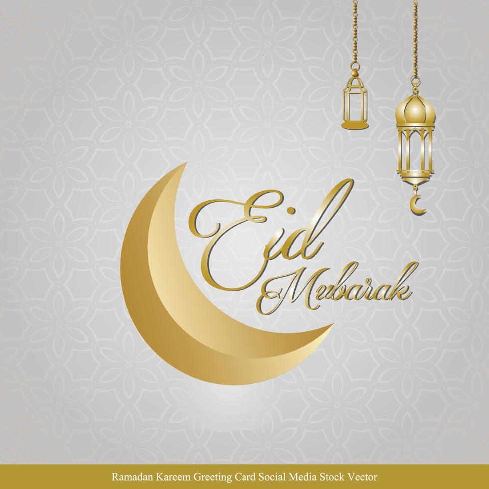 islamic holiday holy card background mubarak ramadan greeting muslim vector