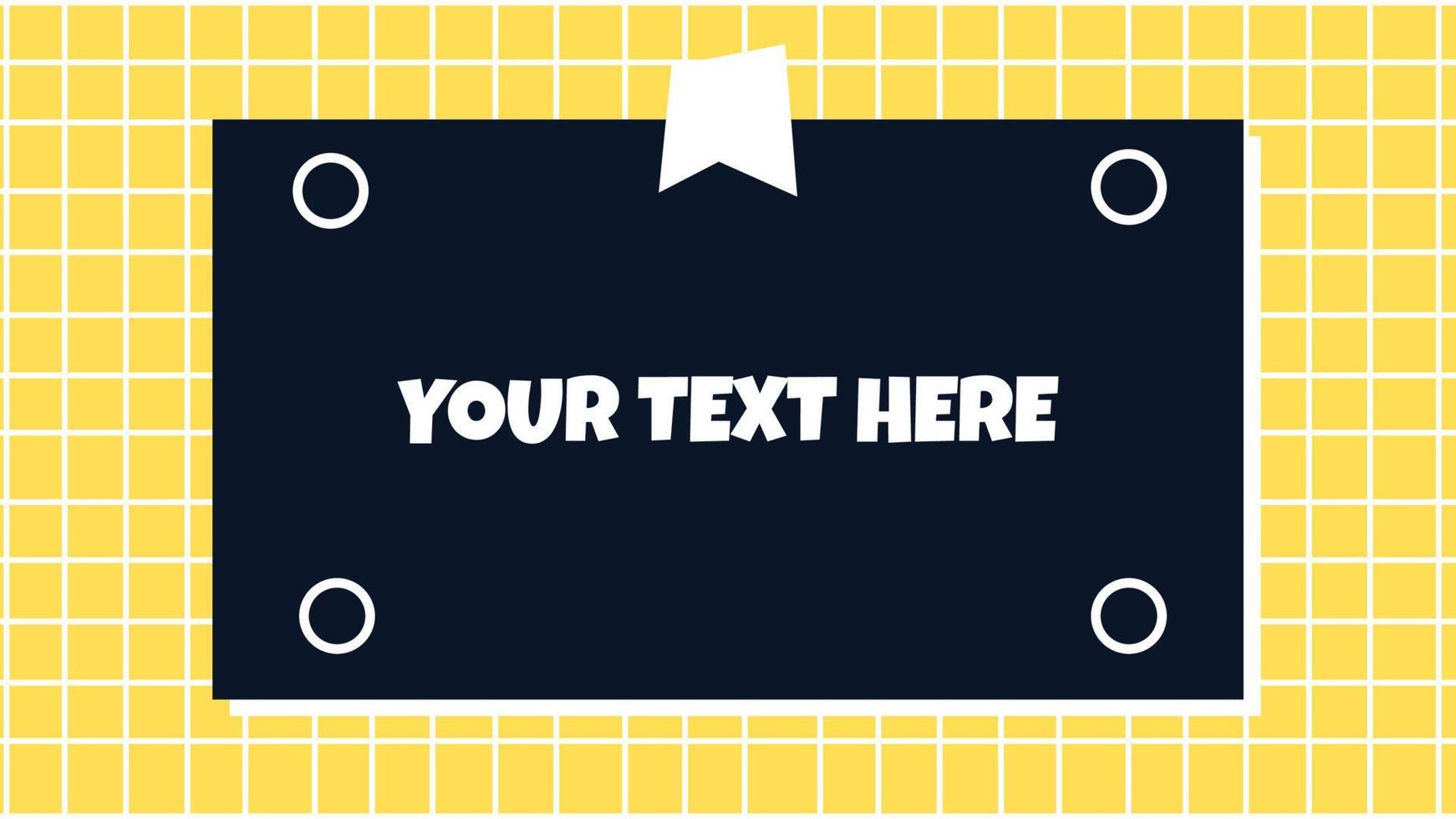 Grid background with text box vector