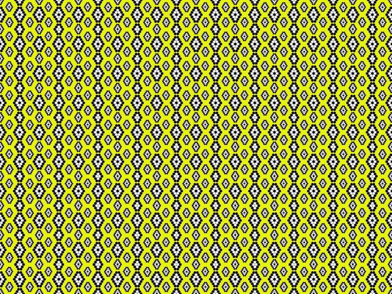 Black and white polygon on yellow background  for fabric design,wallpaper,wrapping paper,background design, vector