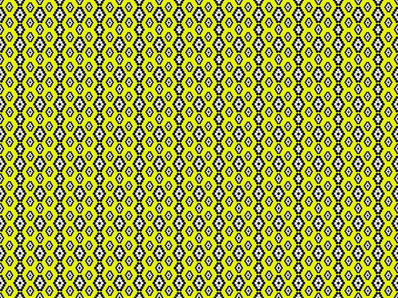 Black and white polygon on yellow background  for fabric design,wallpaper,wrapping paper,background design, vector