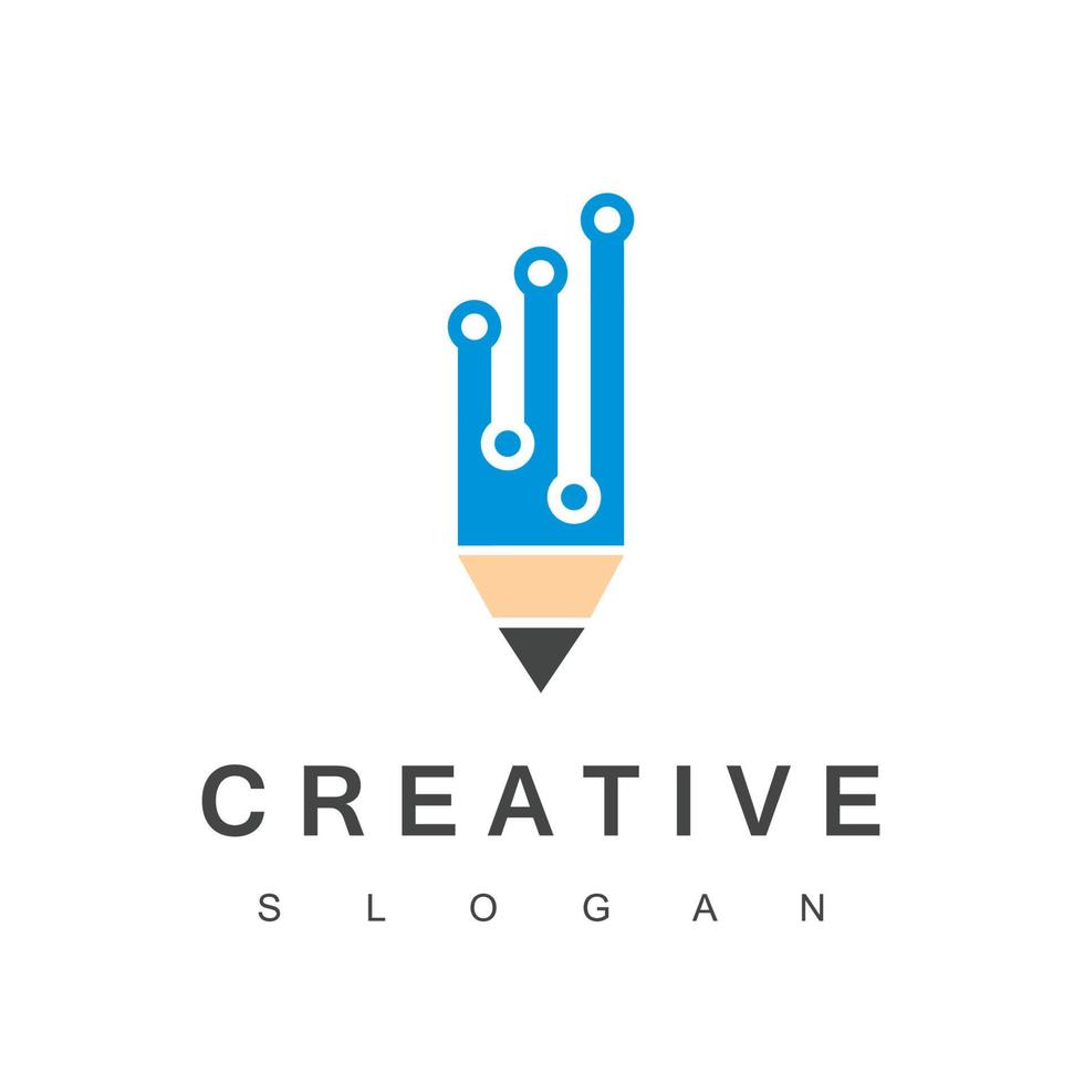 Creative Programmer Logo With Technology Symbol vector