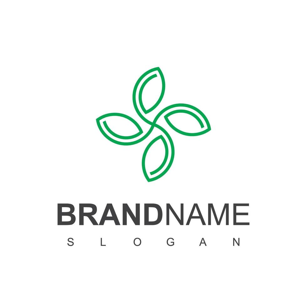 Leaf Ornament Logo Template vector