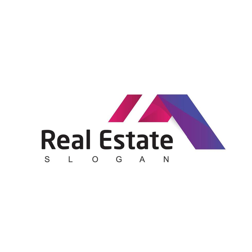 Real Estate Logo design template.  Roofing logo vector. vector