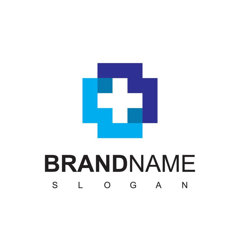 Health Care, Hospital Logo With Cross Symbol vector