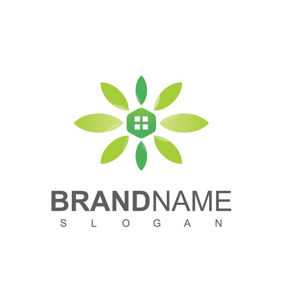 Leaf Logo Template For Natural Company vector
