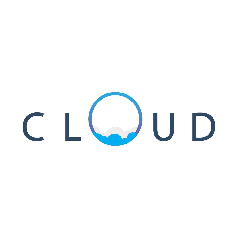 Cloud Data Security Logo Template vector