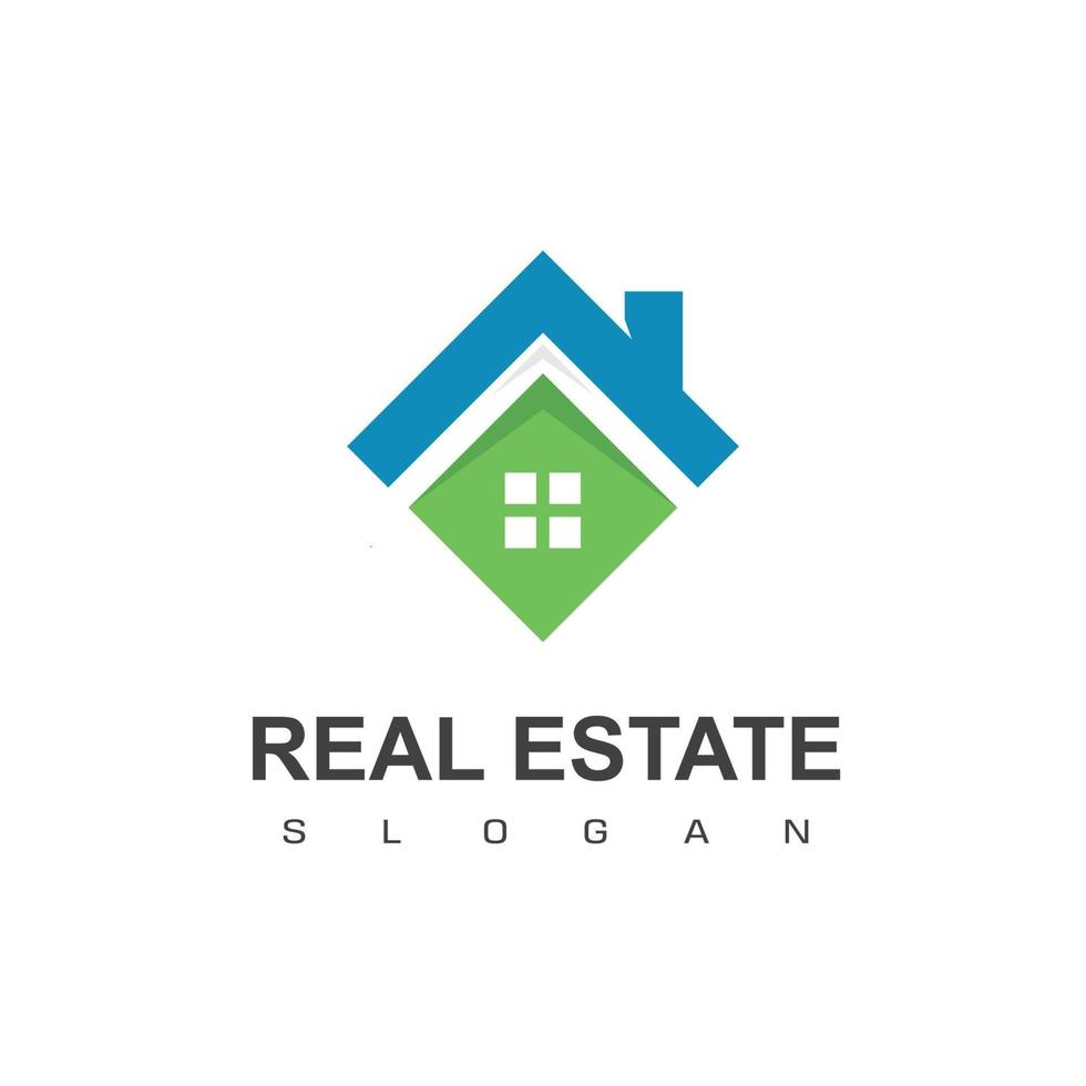 Real Estate Logo design template.  Roofing logo vector. vector